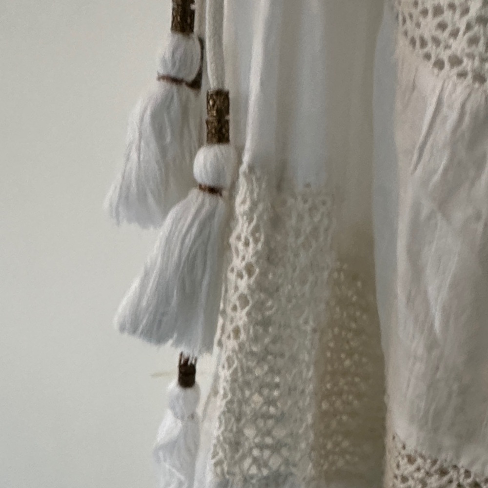 Anthropologie Cream and White Crochet-Panel Maxi Dress - Picture 7 of 7